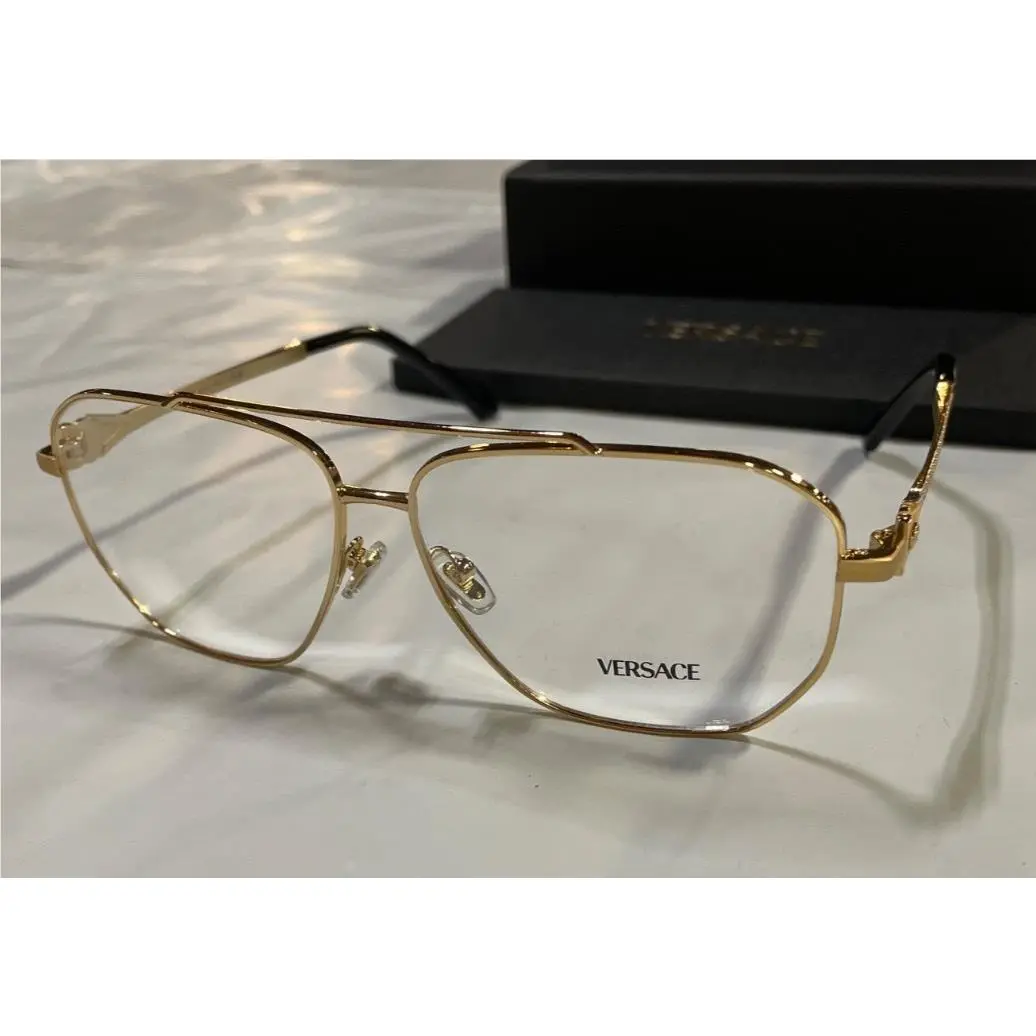 Versace VE1307 Eyeglasses Gold 59-12-140 Demo Lens