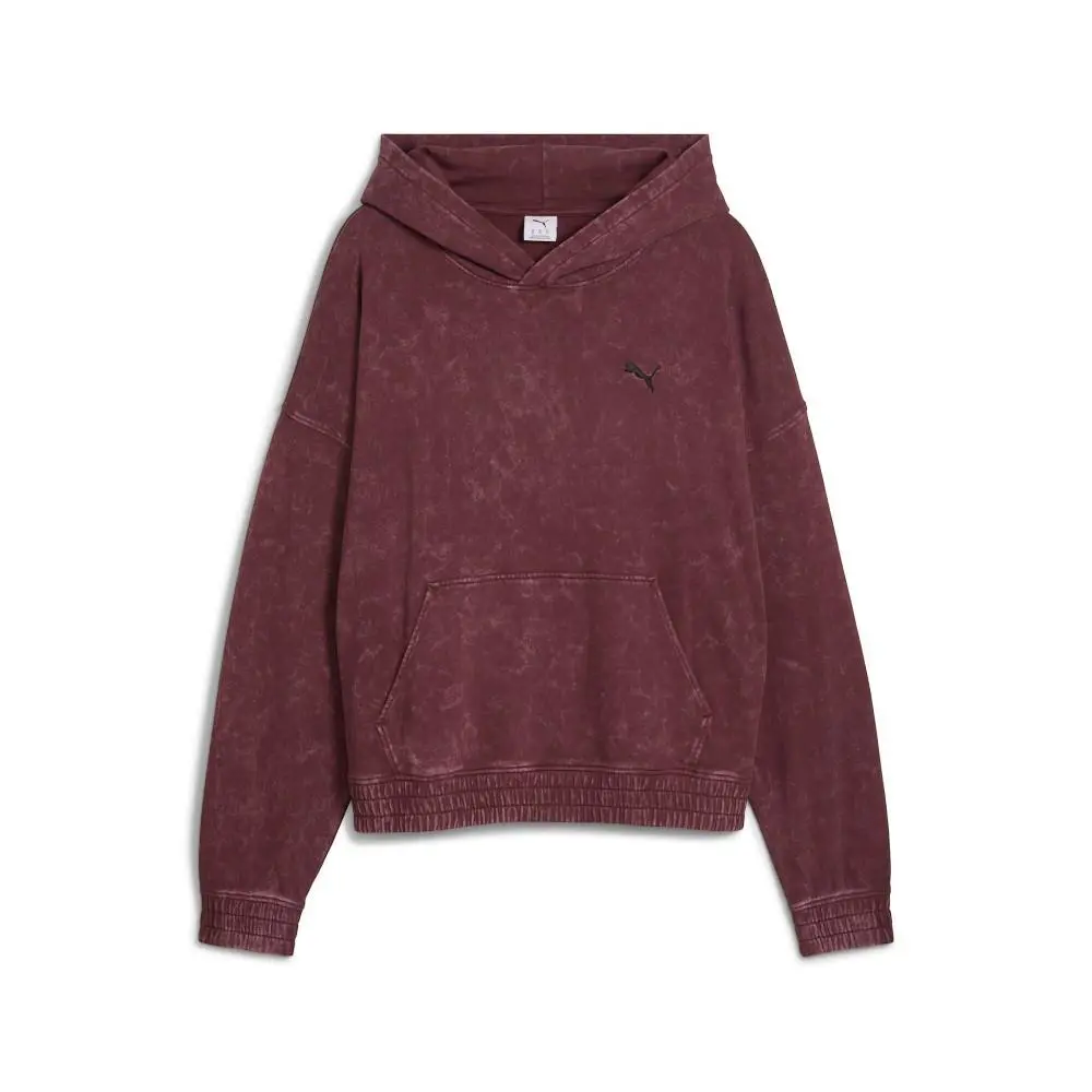 Puma Future..archive Boxy Washed Pullover Hoodie Mens Red Casual Outerwear 63207