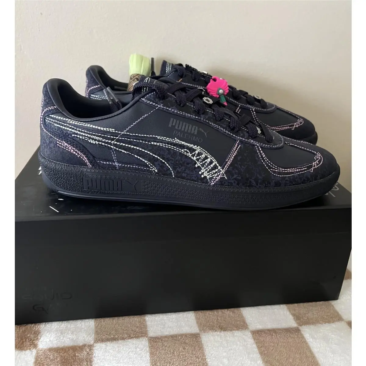 Puma shoes - PUMA Palermo - Palermo - 403859-01 - Puma Navy/Bright Melon 0