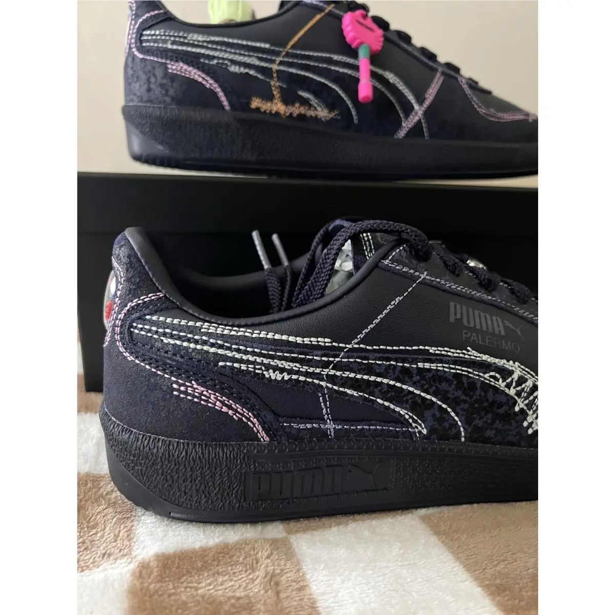 Puma shoes - PUMA Palermo - Palermo - 403859-01 - Puma Navy/Bright Melon 2