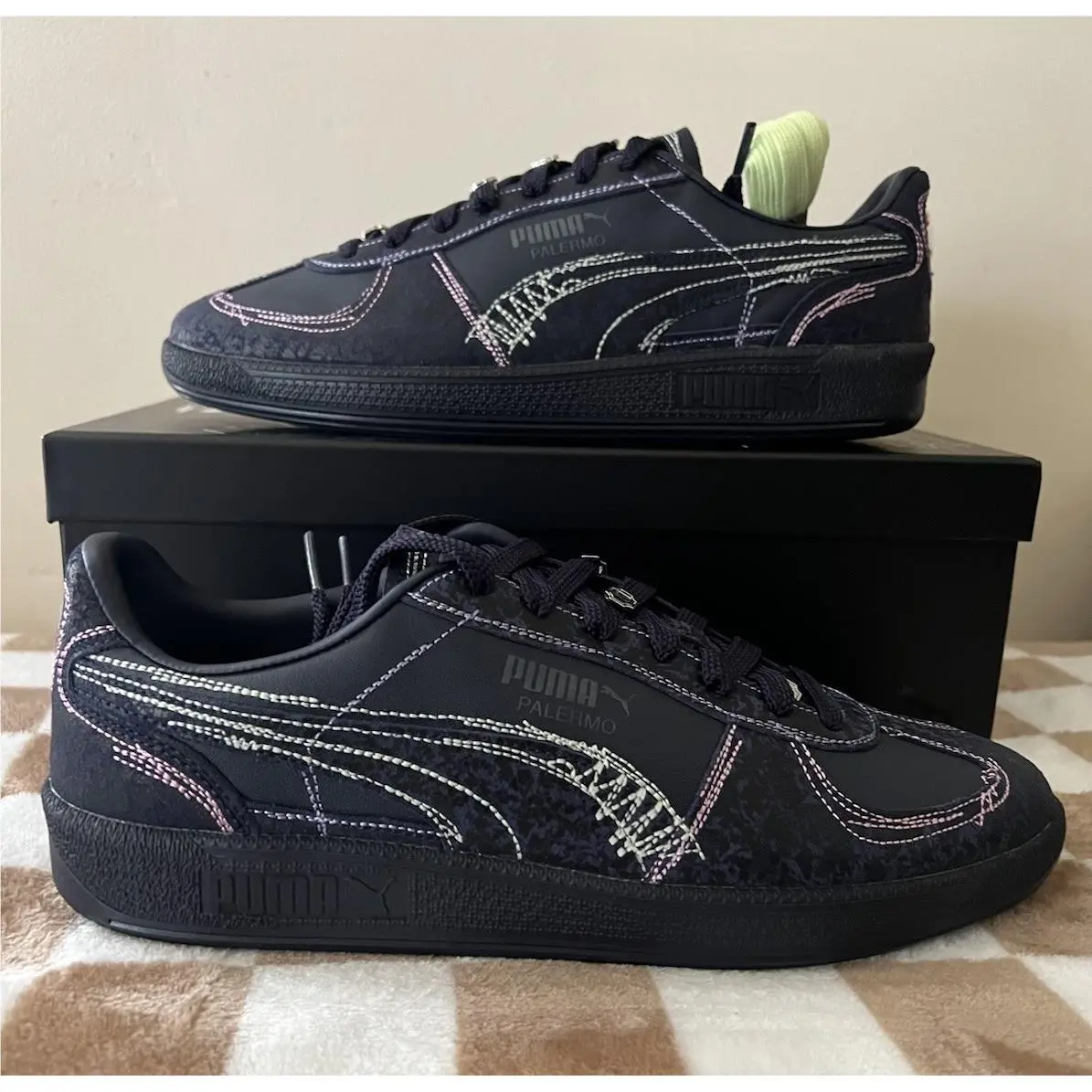 Puma shoes - PUMA Palermo - Palermo - 403859-01 - Puma Navy/Bright Melon 1
