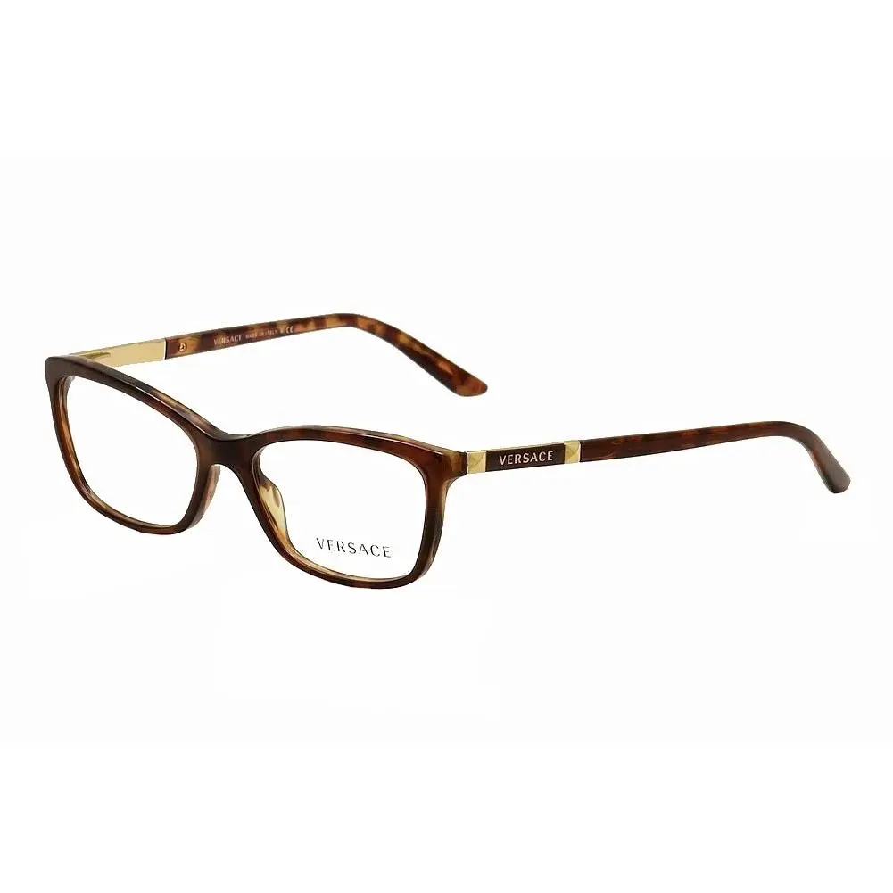 Versace Eyeglasses VE3186 VE/3186 5077 Amber Havana Full Rim Optical Frame 54mm