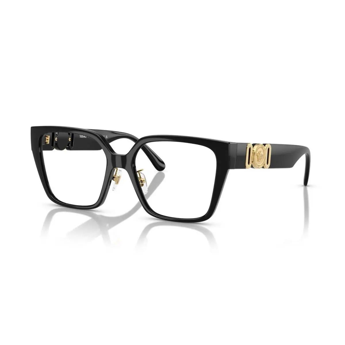 Versace Square Woman Eyeglasses 0VE3371D GB1 54mm Black