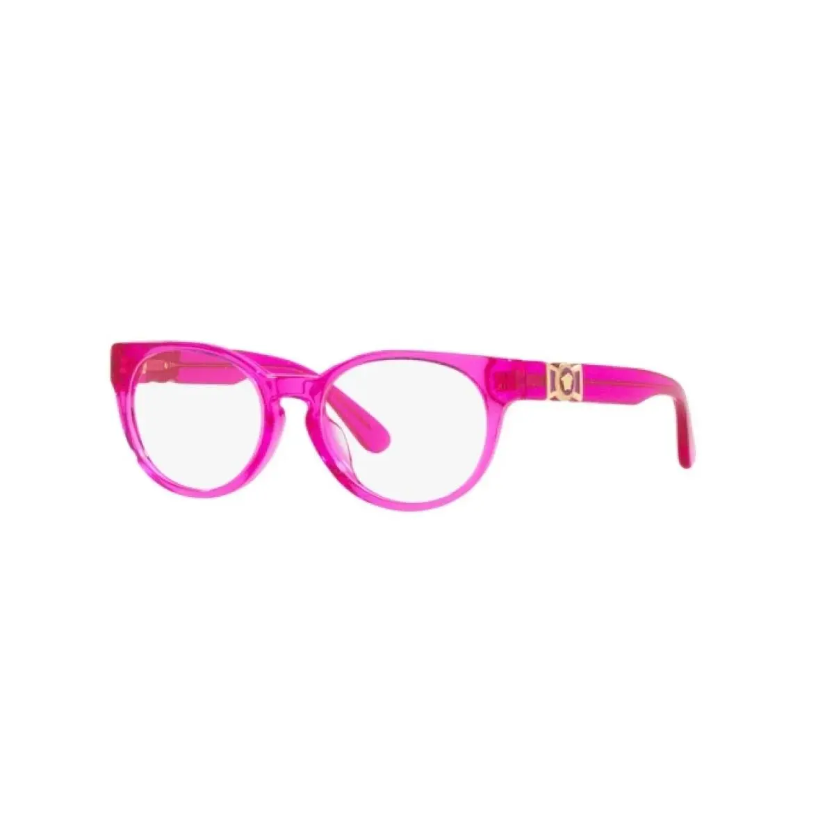 Versace Oval Woman Eyeglasses 0VK3323U 5375 47mm Fuchsia Glitter