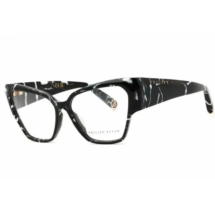 Philipp Plein VPP100 0Z21 Marbled Black Eyeglasses 55-14-140