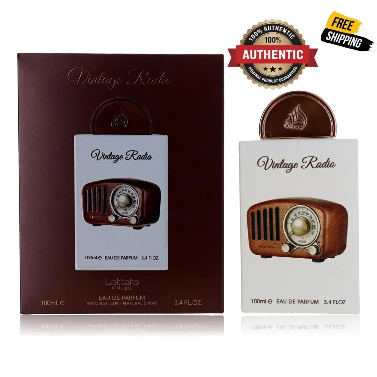 Vintage Radio by Lattafa 3.4 oz Edp Spray For Unisex