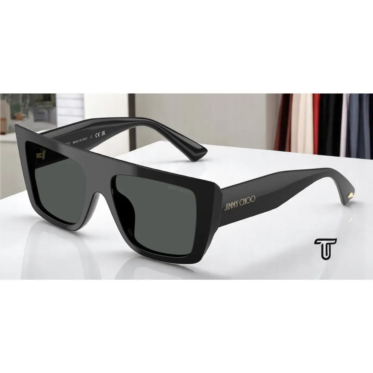 Jimmy Choo JC5026U 500087 Black Dark Grey 52 mm Women`s Sunglasses