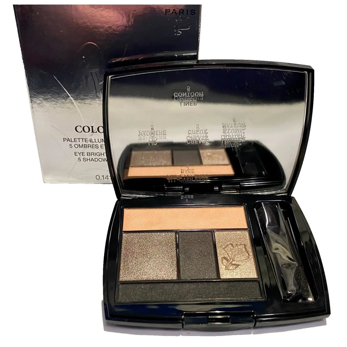 Lancome Color Design 5 Eye Shadow Liner Palette 602 Gris Fumee