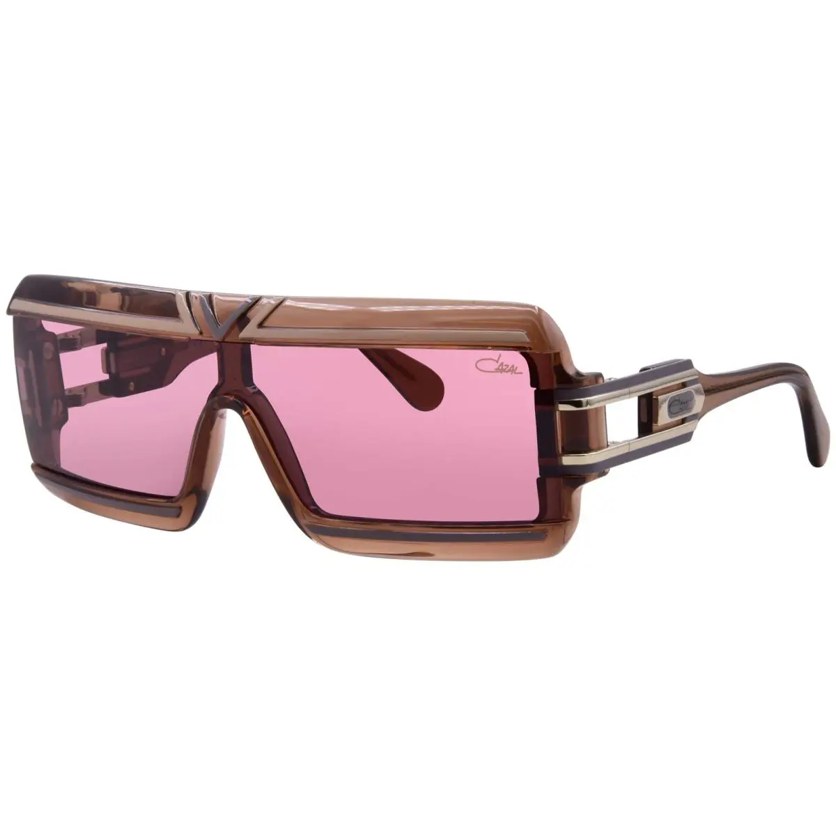 Cazal 856 002 Sunglasses Brown/caramel/brown Gradient Lenses Shield Style 133mm