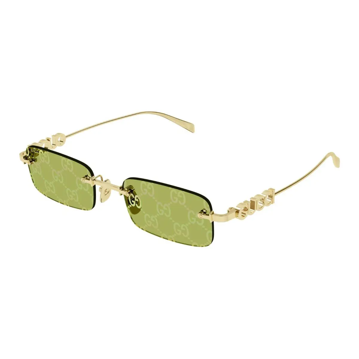 Cazal Gucci GG1808S Gold/green with Gucci Logo Flash 002 Sunglasses