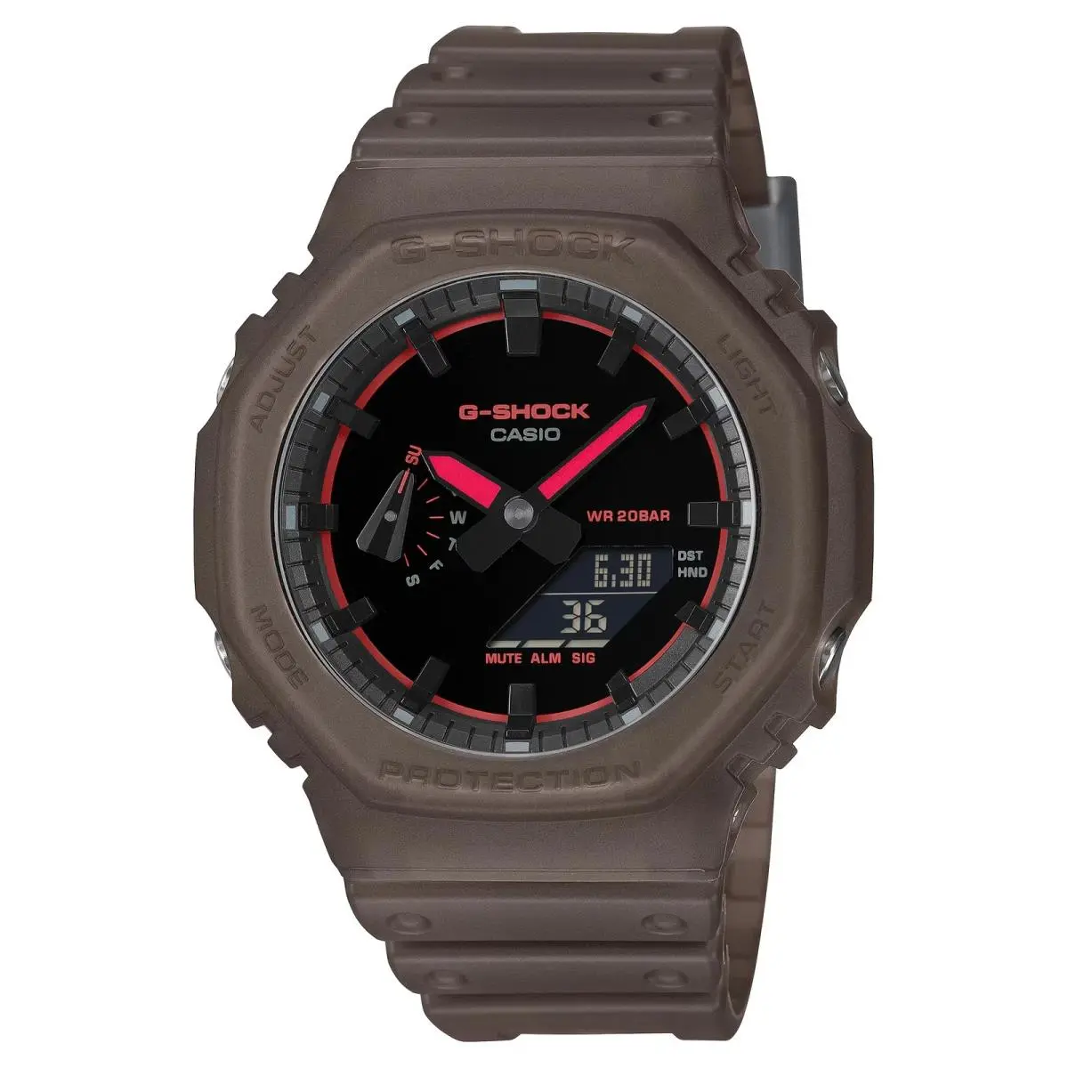 G-shock GA2100K-5A ak Brown Transparent Analog Digital w Tags by Casio