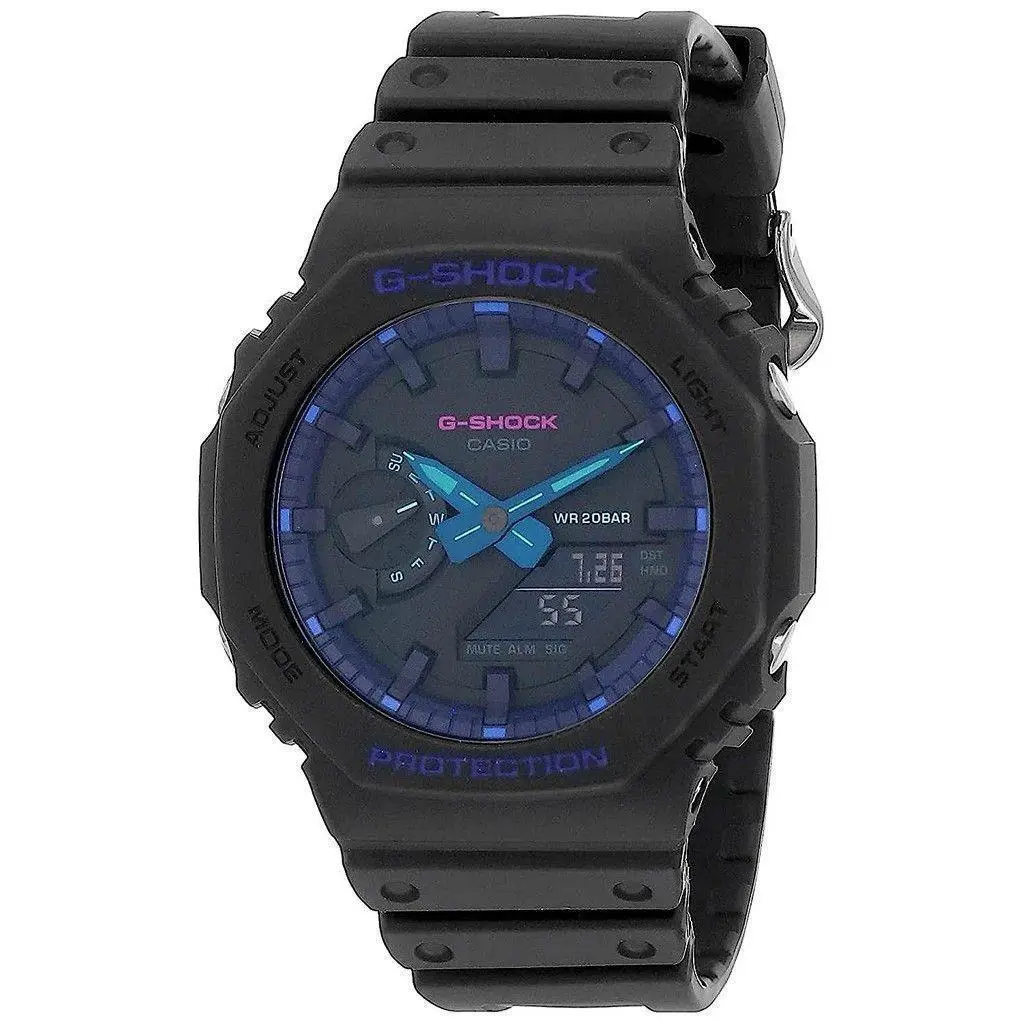 G-shock Analog Digital Black Dial Quartz GA-2100VB-1A 200M Men`s Watch by Casio