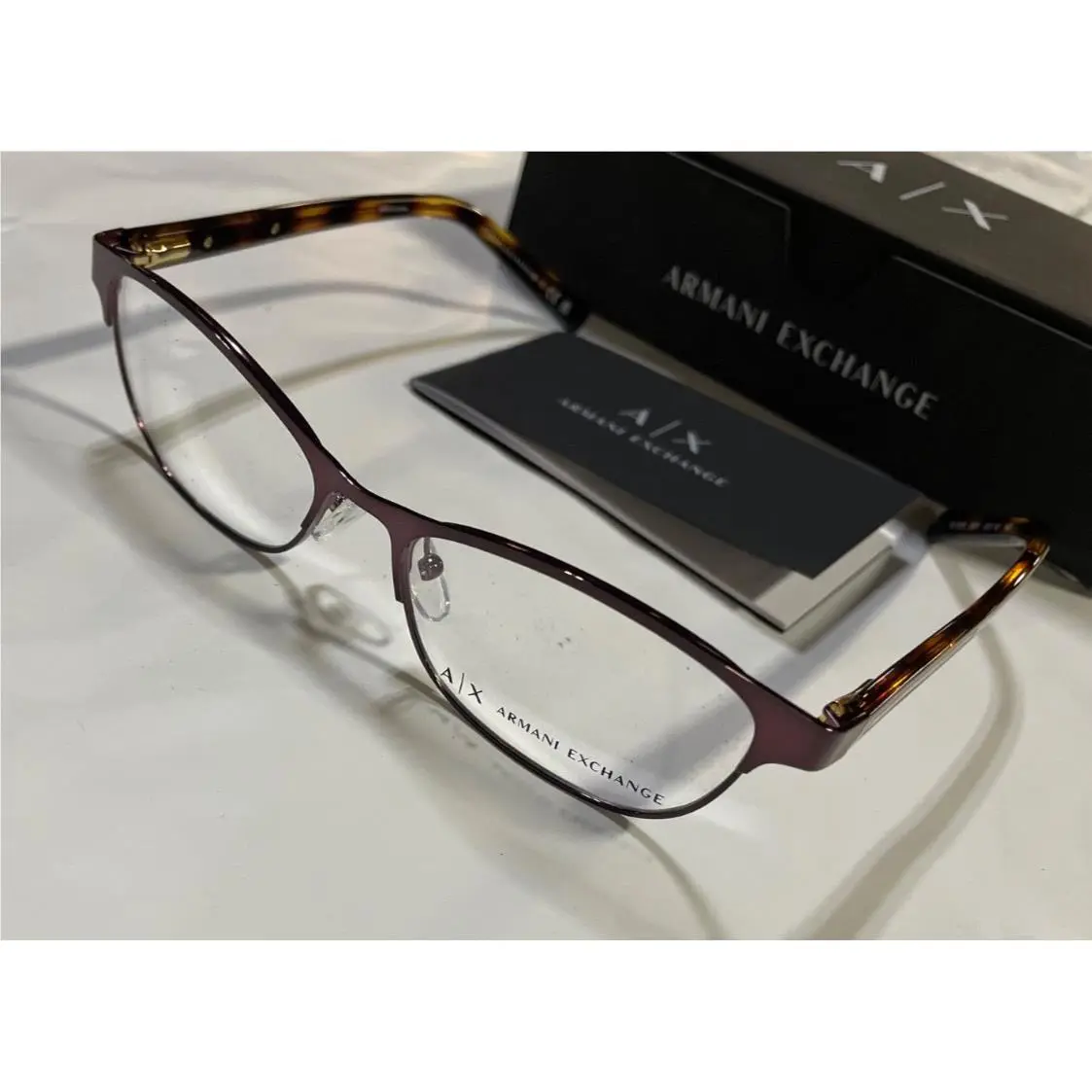 Armani Exchange Eyeglasses AX1010 Matte Brown 53-16-140 Demo Lens