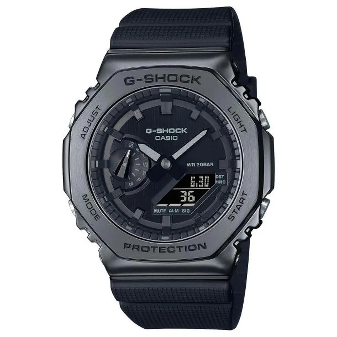 Casio G-shock GM2100BB-1A Ana-digi High Strength Casioak Black