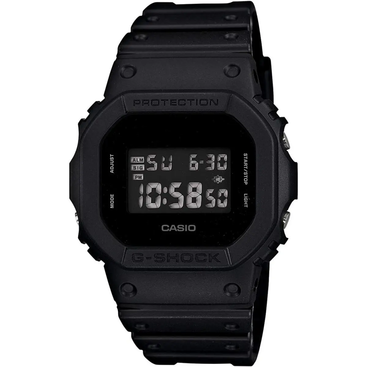 Casio G-shock DW5600BB-1 Matte Black Resin Strap Digital Mens Watch