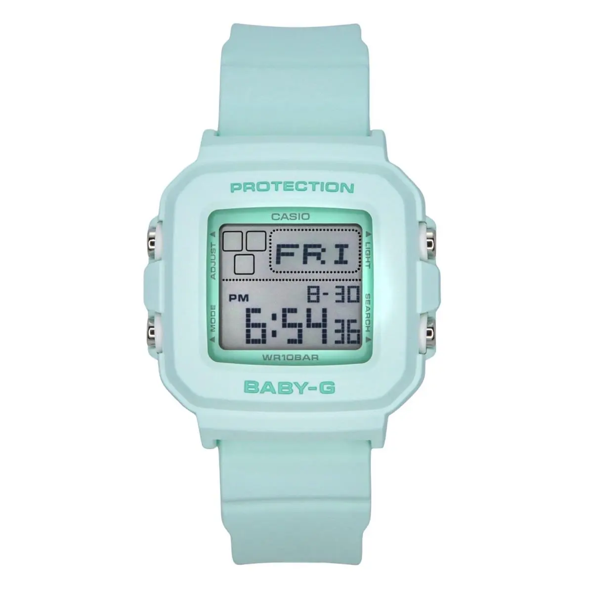 Casio Baby-g Mint Green Dial Quartz Sports 100M Women`s Ladies Watch BGD-10-3
