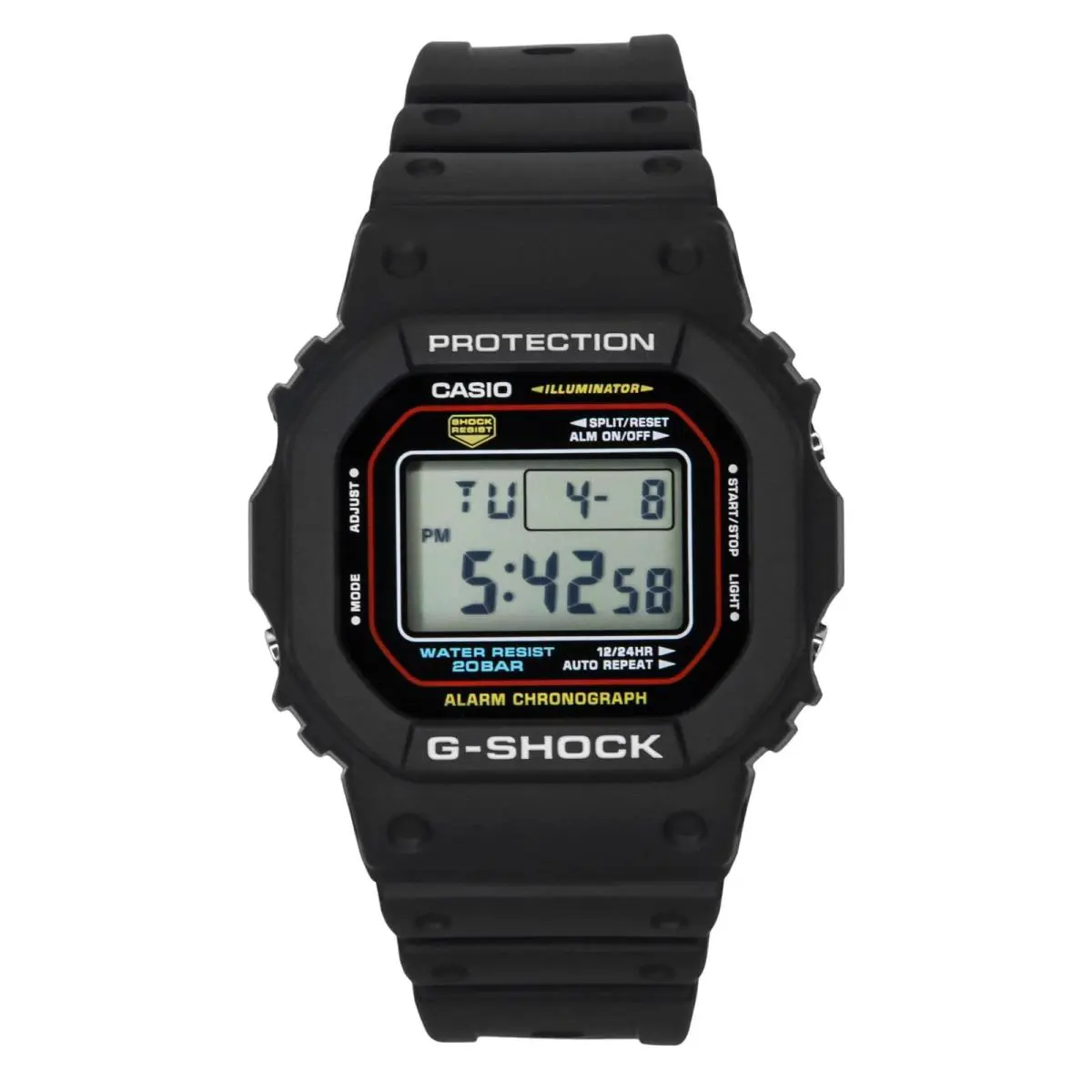 G-shock Digital Bio-based Resin Quartz DW-5600RL-1 200M Men`s Watch by Casio