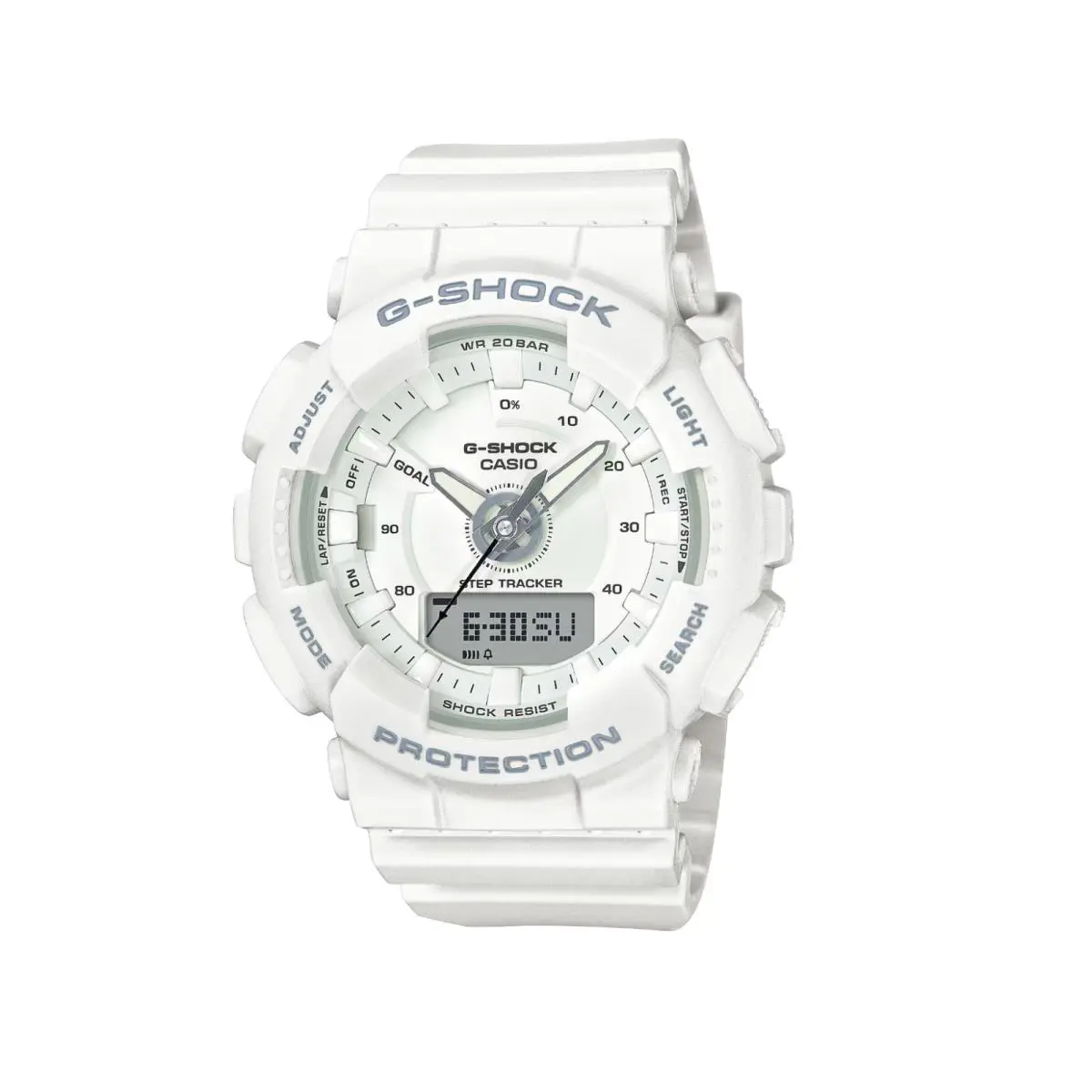 Casio G-shock GMAS130-7A Women’s Analog Digital Watch White Shock Resistant