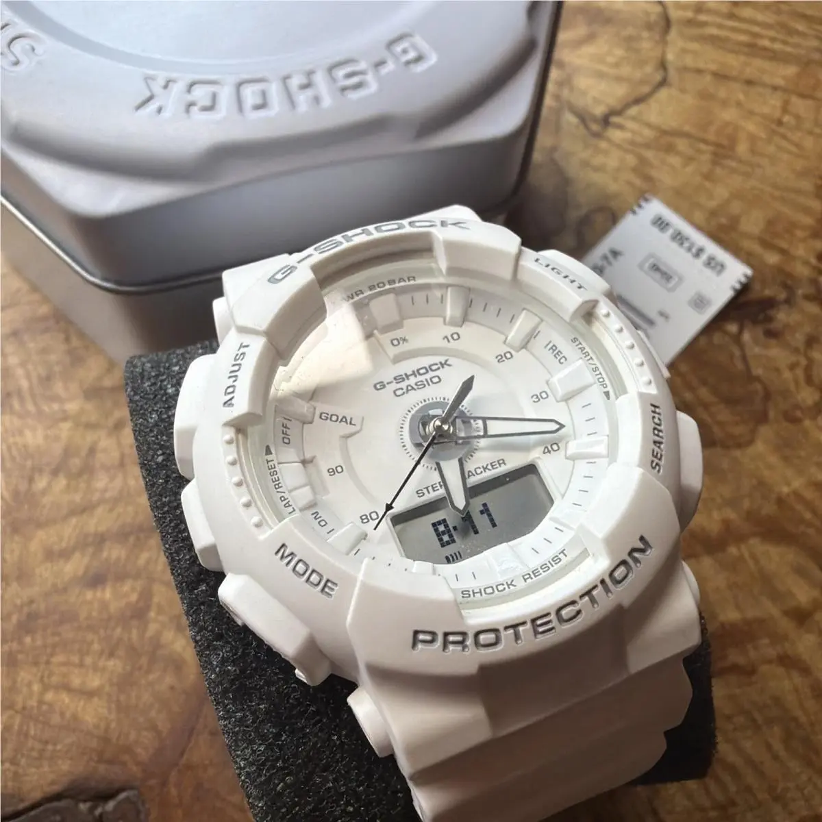 G-shock GMAS130-7A Women’s Analog Digital Watch White Shock Resistant by Casio