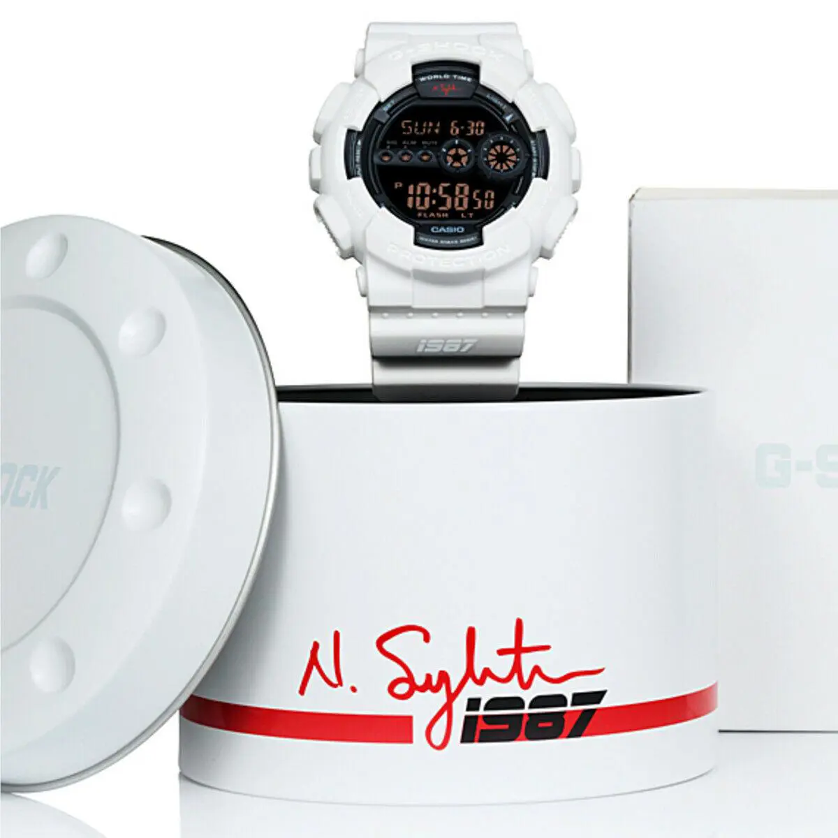 G-shock Nigel Sylvester Gd-100Ns-7Jr White Black Bmx Limited Edition by Casio