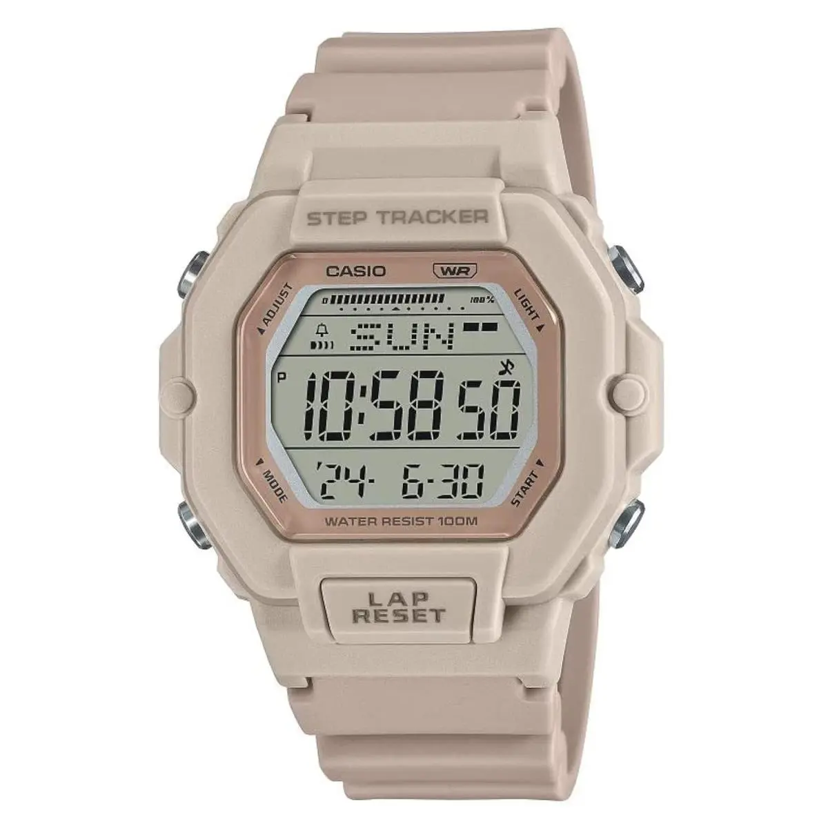Casio LWS2200H Men`s Digital Watch Beige Step Tracker Chronograph