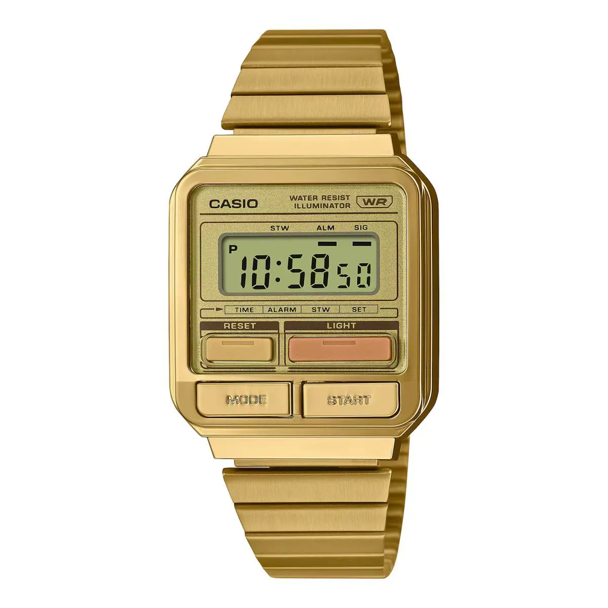 Casio A120WEG-9AVT A120WEG-9A A120 Vintage Gold Digital Watch