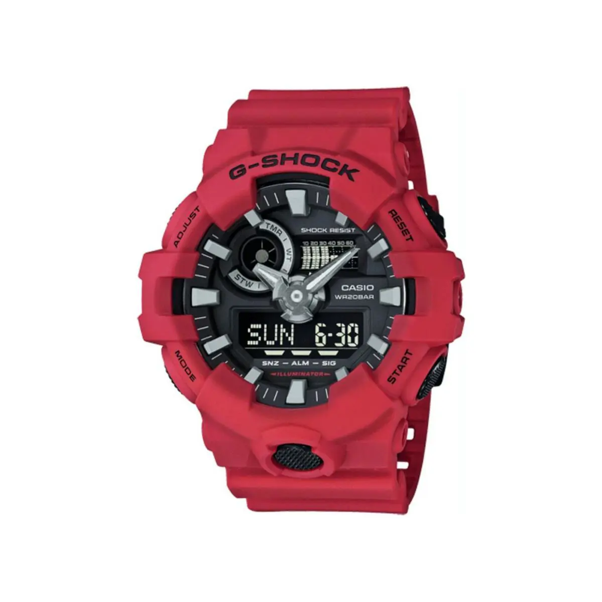 G-shock GA700-4 Super Illuminator Ana-digital 3D Red Men`s Watch by Casio