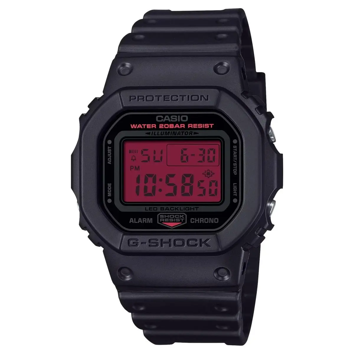 Casio G-shock 5600 Series Black Bold Red DW5600BBR-1