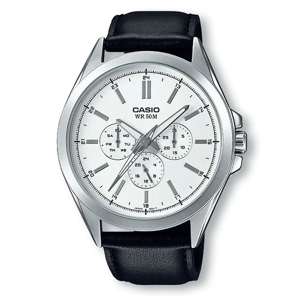 Casio MTPSW300L-7A Multifunction Day-date Leather Band Watch