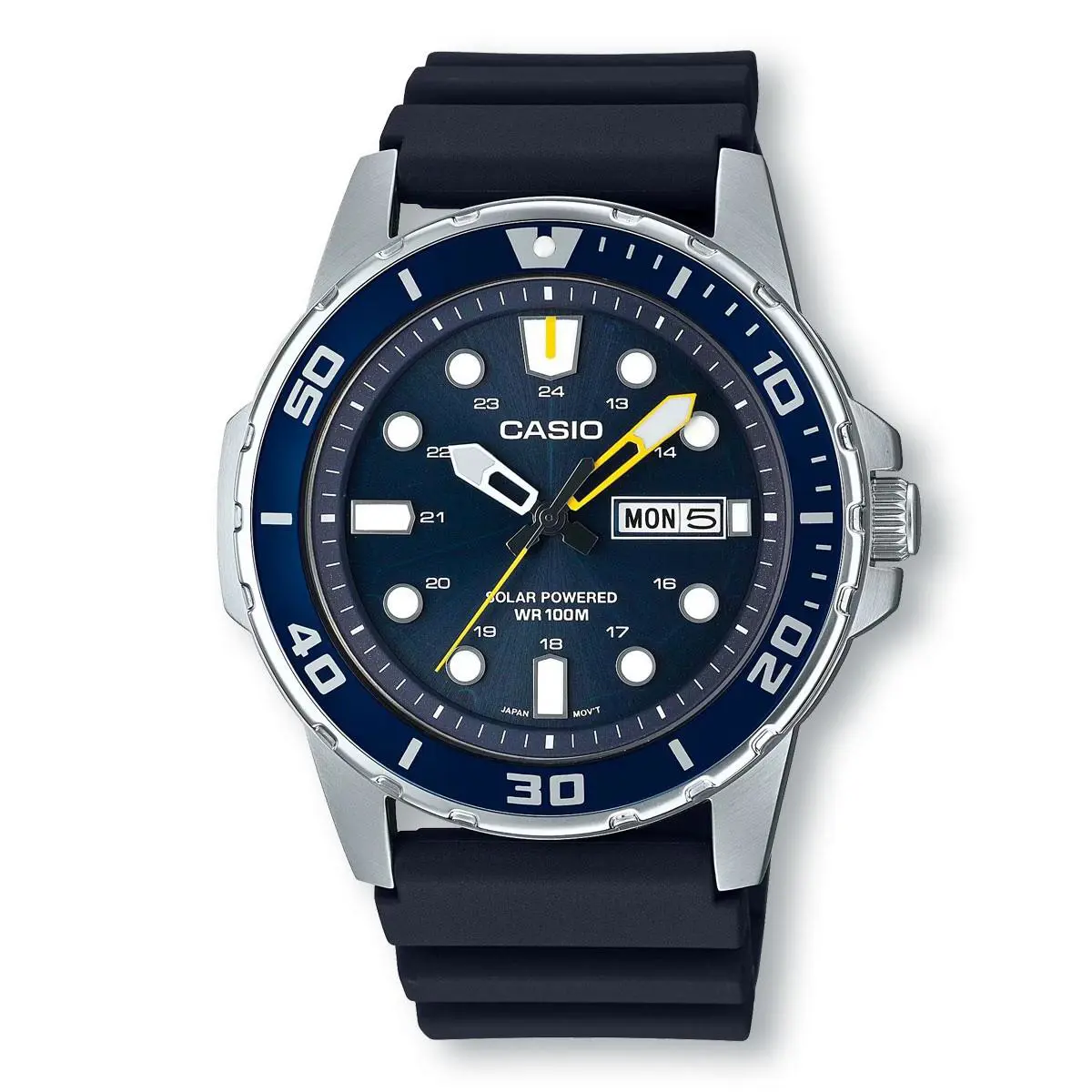 Casio MTPS110-2A Diver Inspired Solar Analog Watch Dark Blue