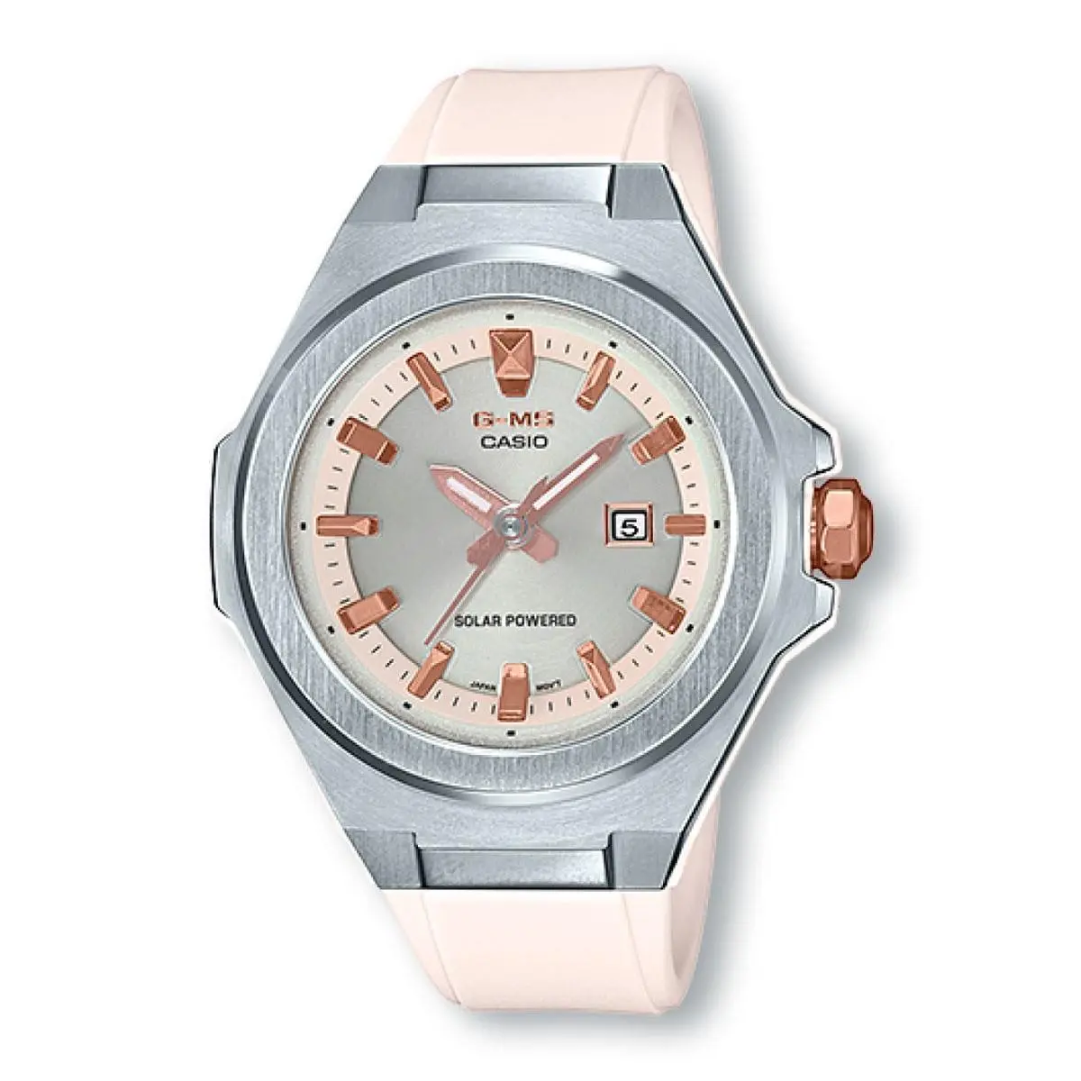 Baby-g G-ms MSGS500-7A Luxurious Solar Power Watch White/rose Gold by Casio