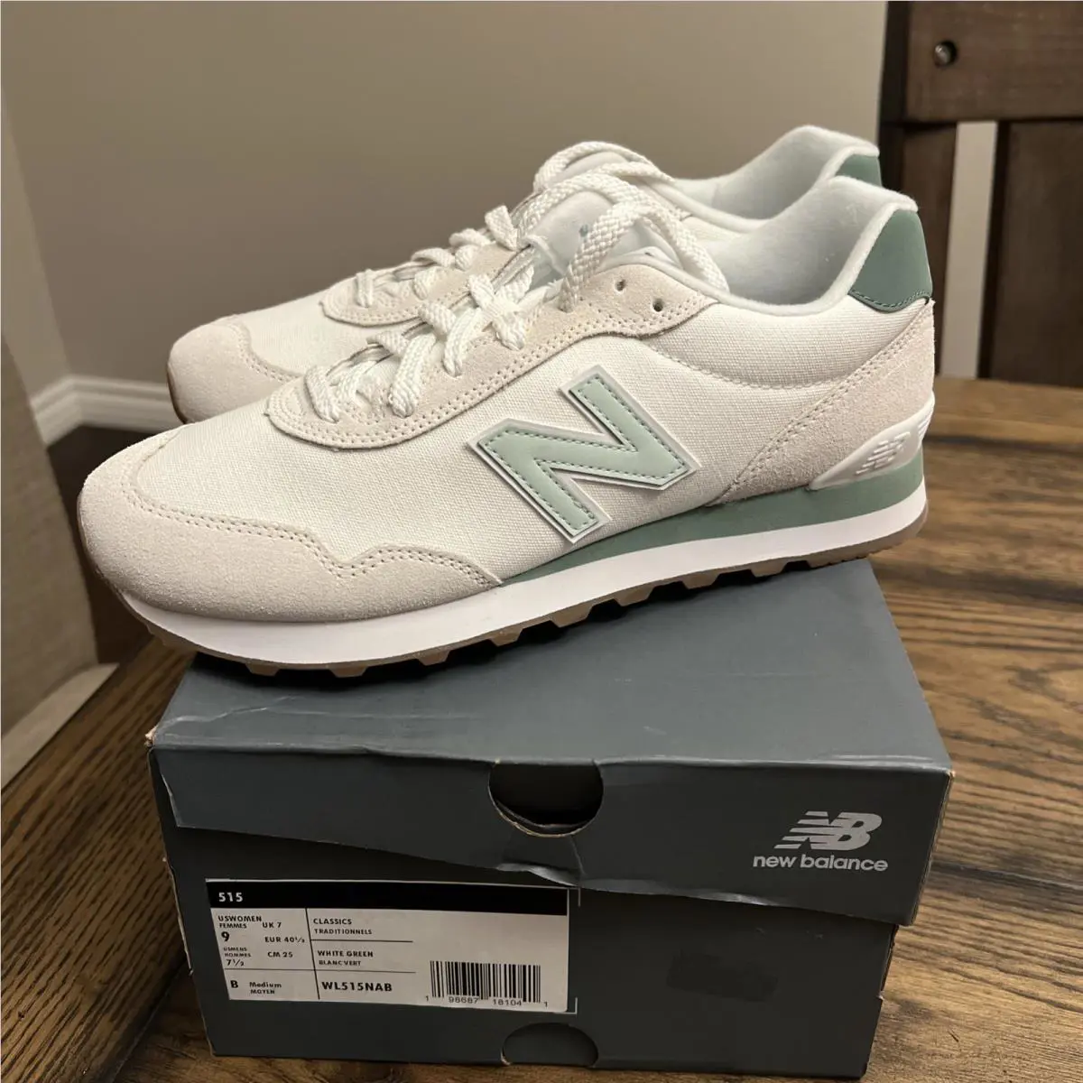 New Balance shoes - New Balance 515 - WL515NAB - White Green 1