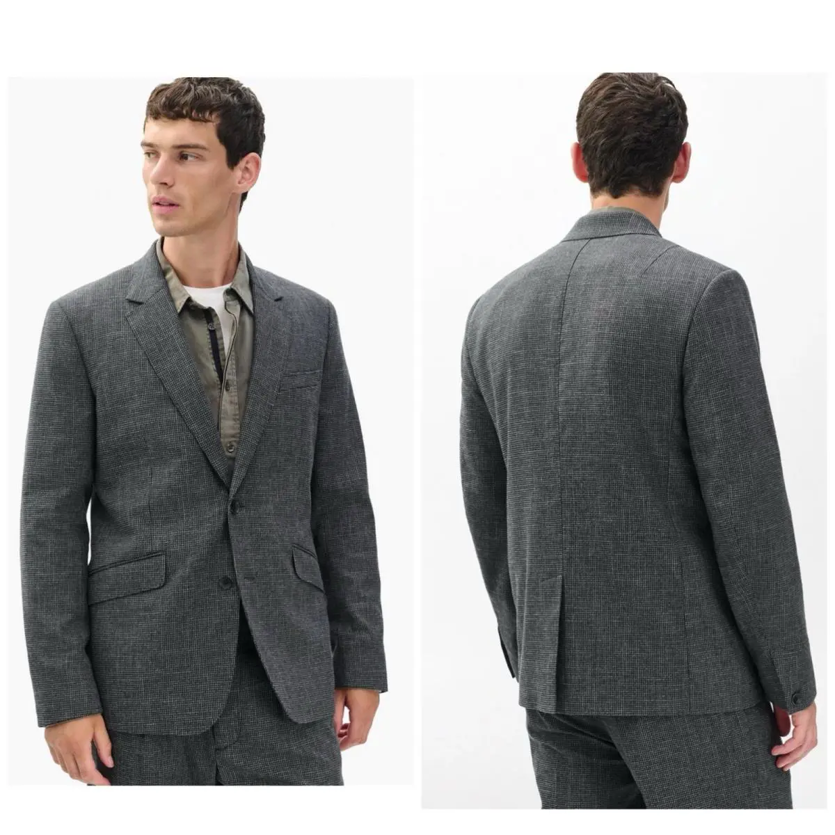 Rag Bone Butler Houndstooth Blazer In Black/grey Size: 36