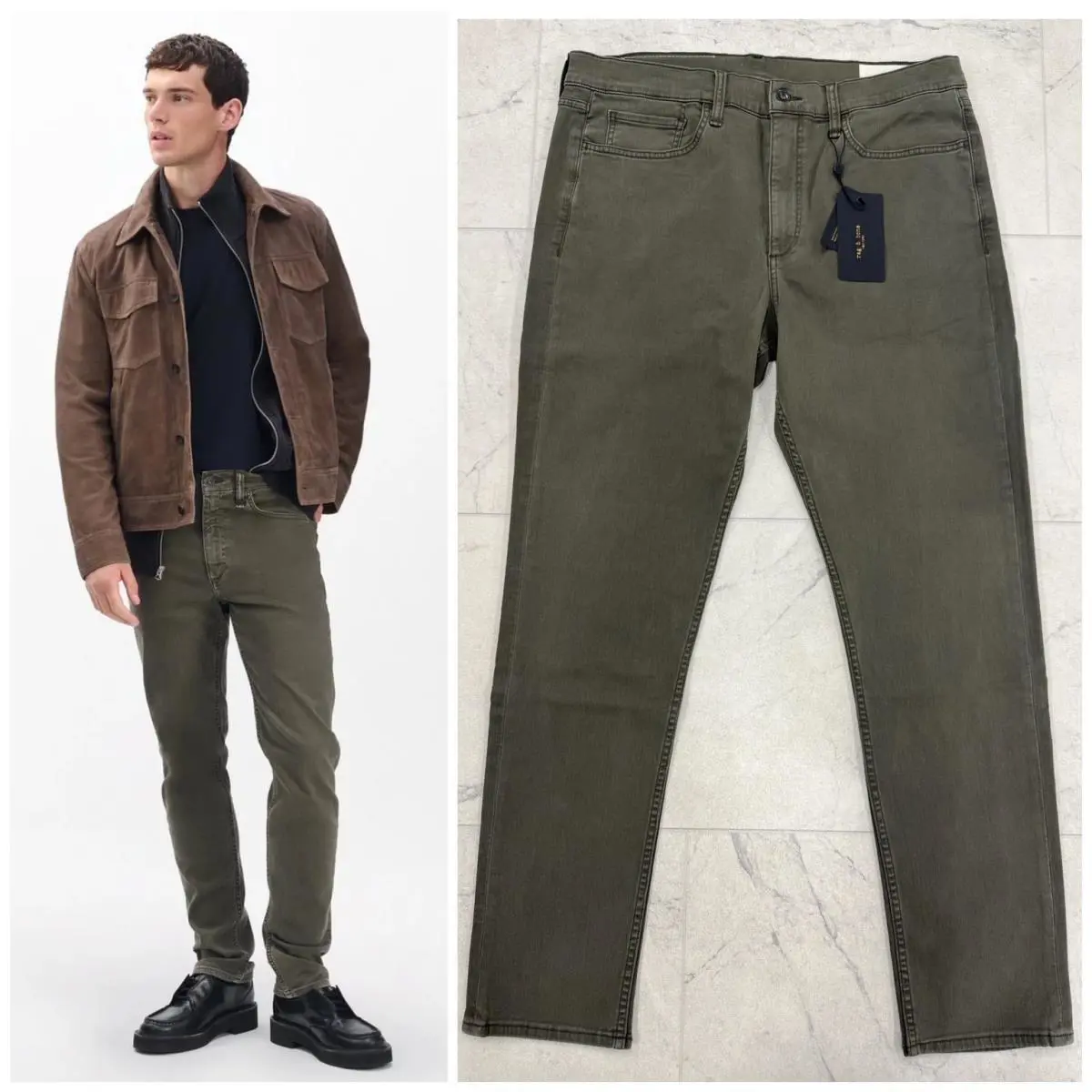 Rag Bone Men`s Fit 2 Aero Stretch Jeans In Dark Shadow Size 32x32