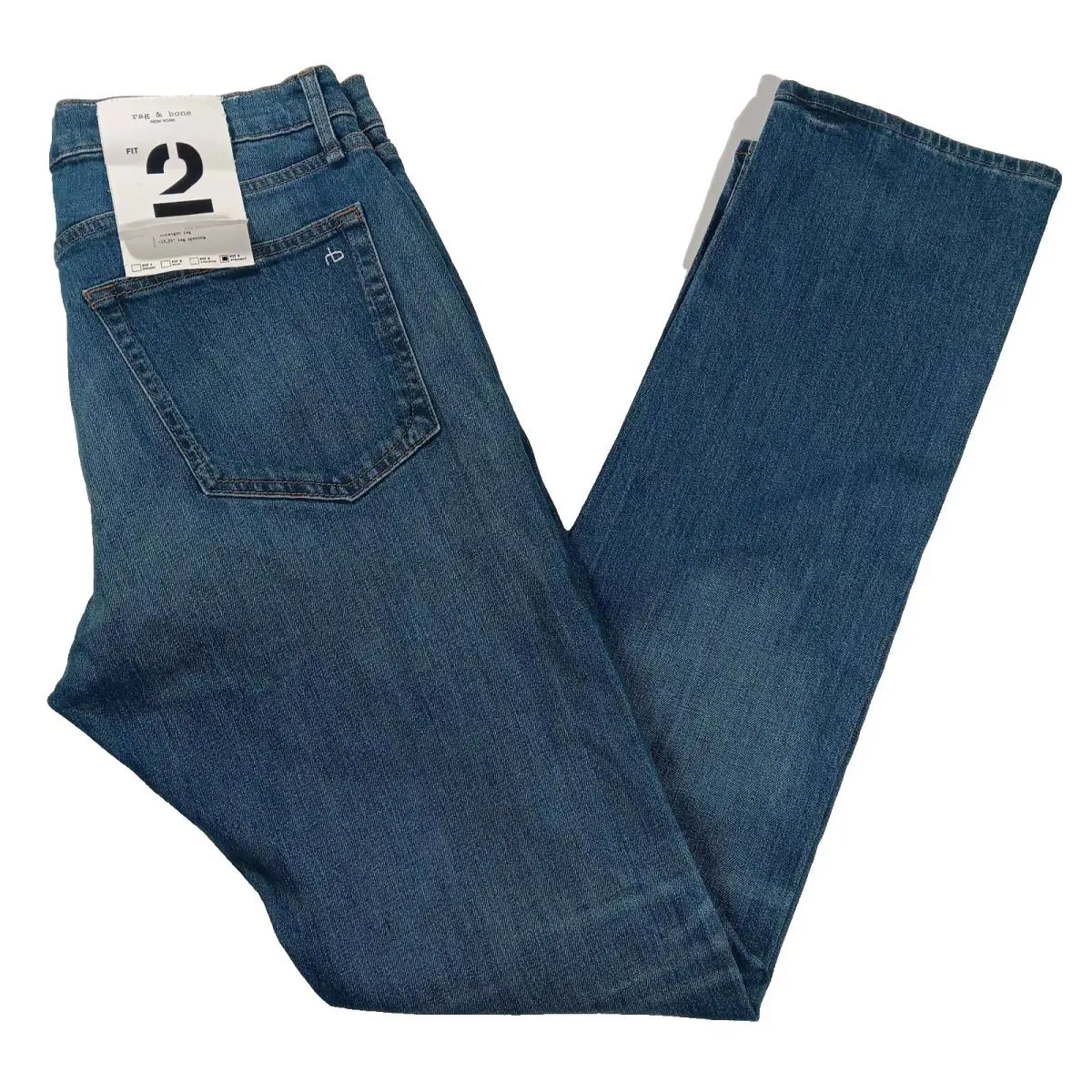 Rag Authentic Stretch Bone Men 32x32 Fit 2 Anchor Blue Stretch Slim Straight
