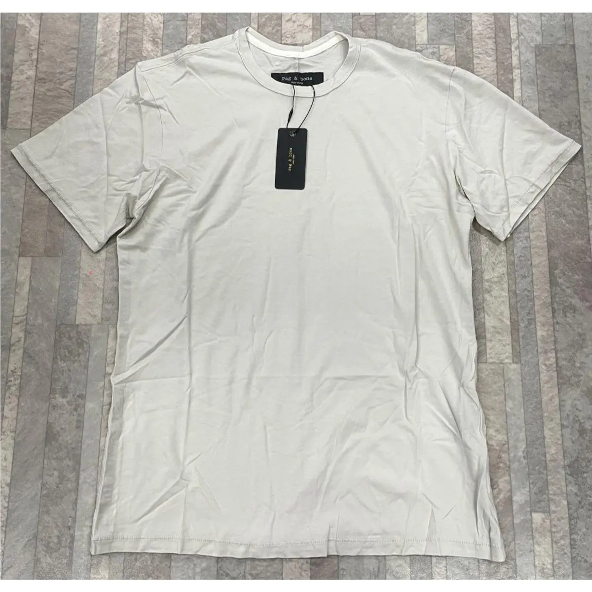 Rag Bone Men`s Short Sleeve Tee In Luna Rock Size: Small