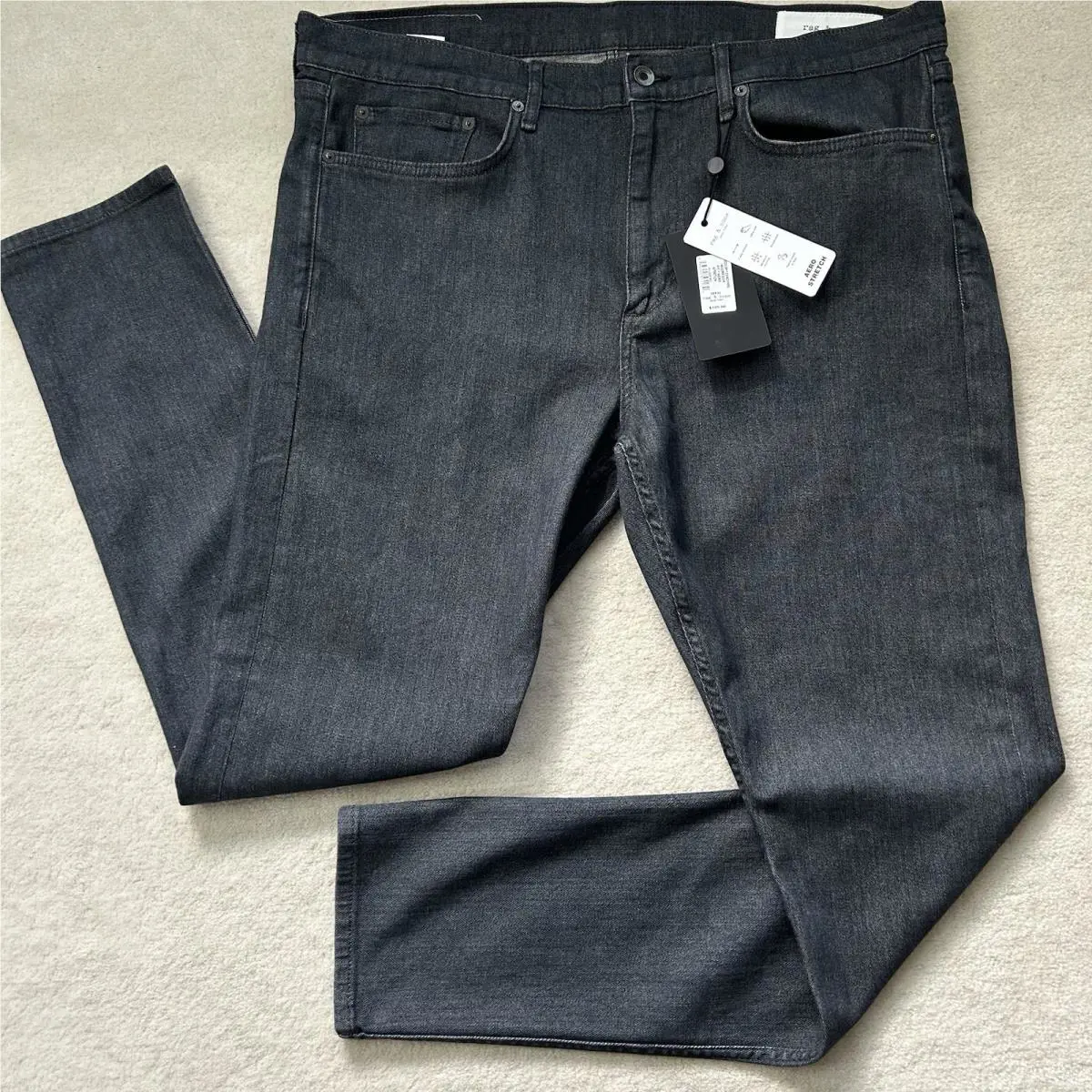 Rag Bone Mens Denim Fit 1 Jeans Men’s 38x32 Skinny Aero Stretch