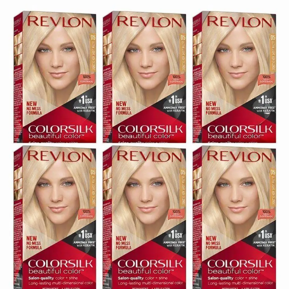 6pk Revlon Colorsilk Beautiful Color Permanent Hair Color Long-lasting High
