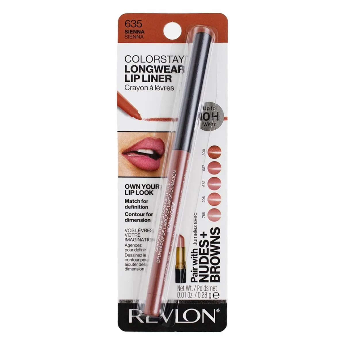 4 Pack Revlon Colorstay Lipliner Sienna 635 0.01 oz