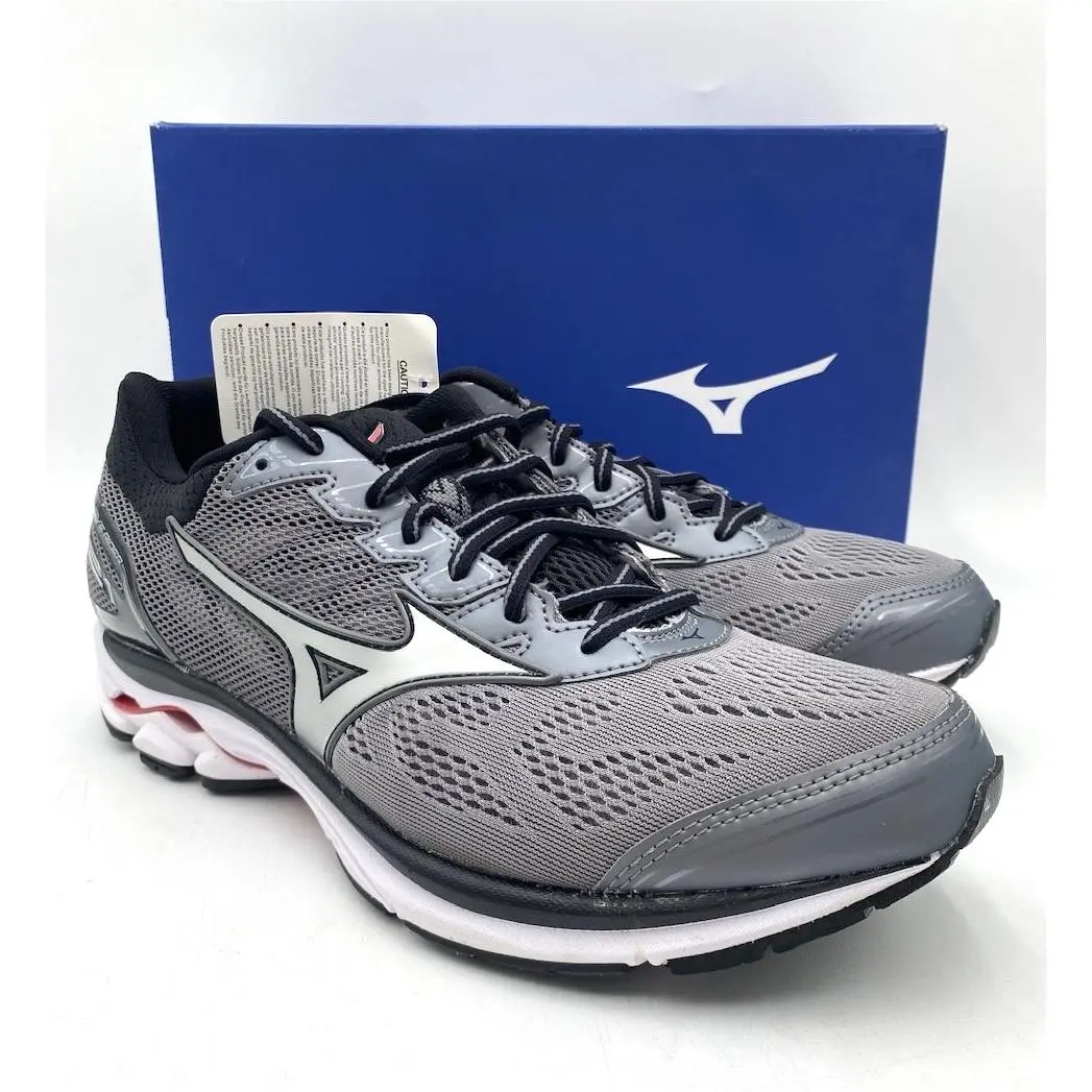 Mizuno Wave Rider 21 Men`s Running Shoes Dark Grey/white/red Multiple Sizes