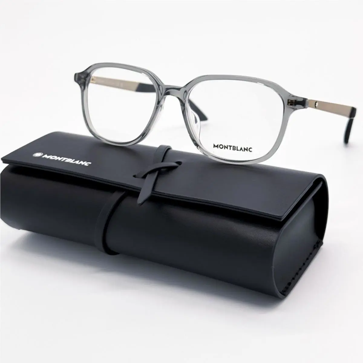 Montblanc Eyeglasses MB0335OA 004 Men Grey Eyewear