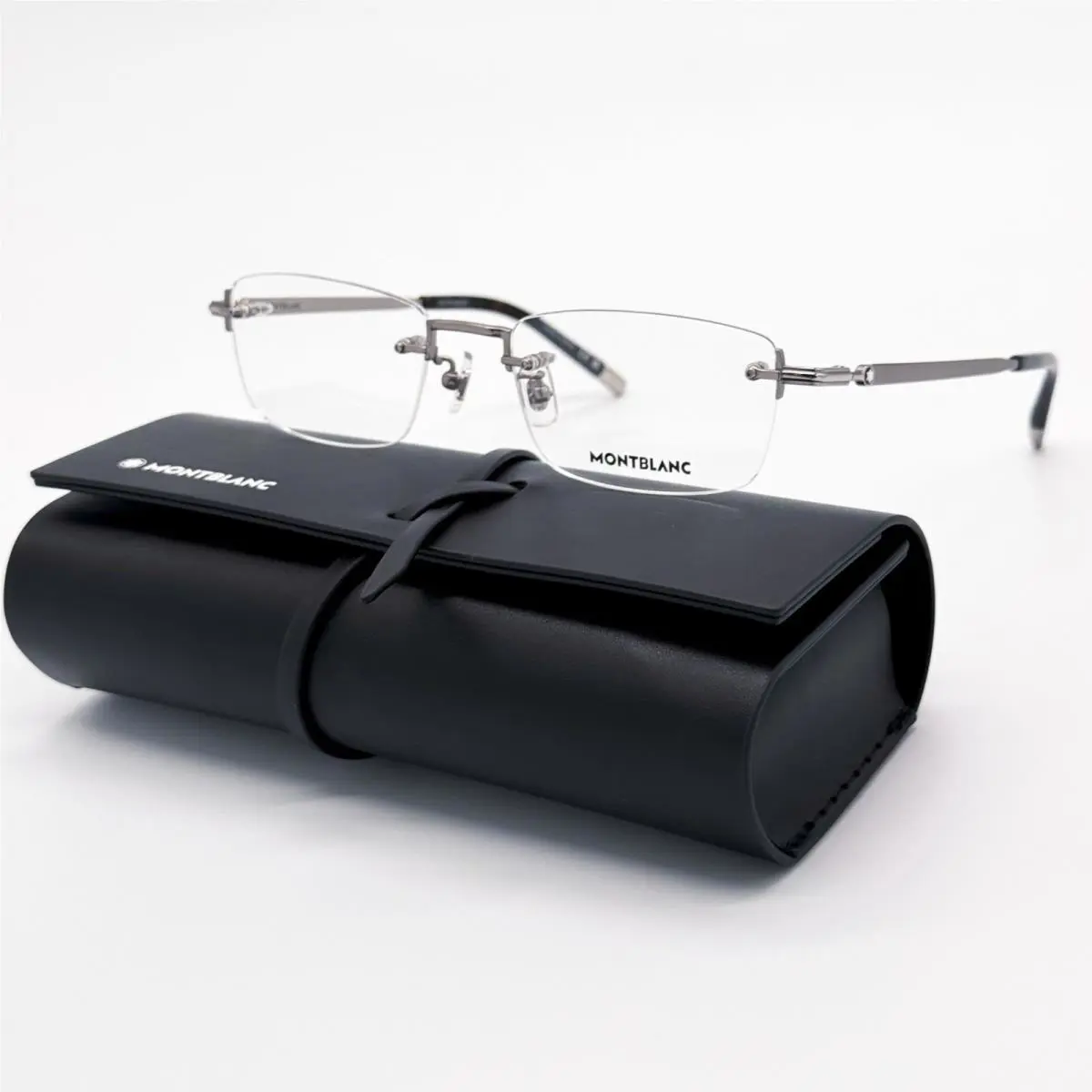 Montblanc Eyeglasses MB0132O 002 Ruthenium Men Eyewear Montblanc