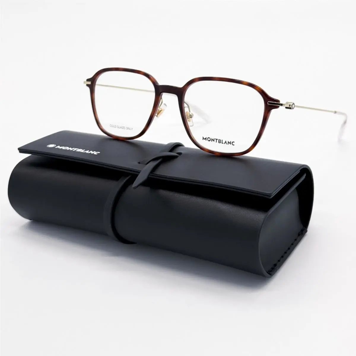 Montblanc Eyeglasses MB0207O 002 Havana Gold Men Eyewear Montblanc