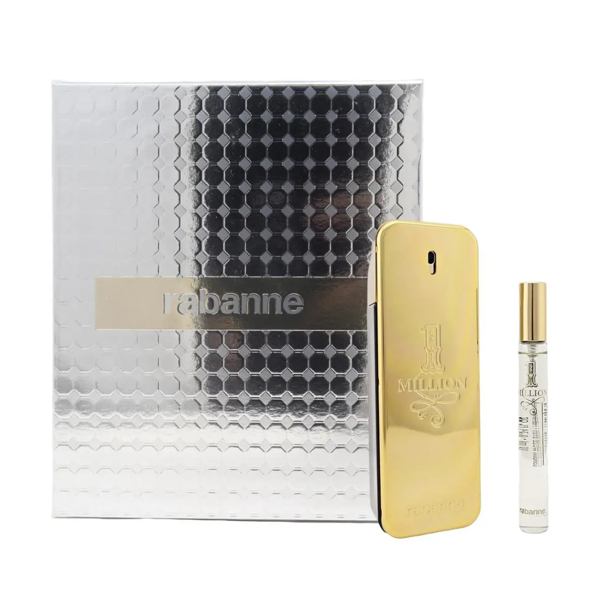 Paco Rabanne 1 Million For Men 2 PC Set: 3.4 oz Edt Spr + 0.68 oz Edt Spr