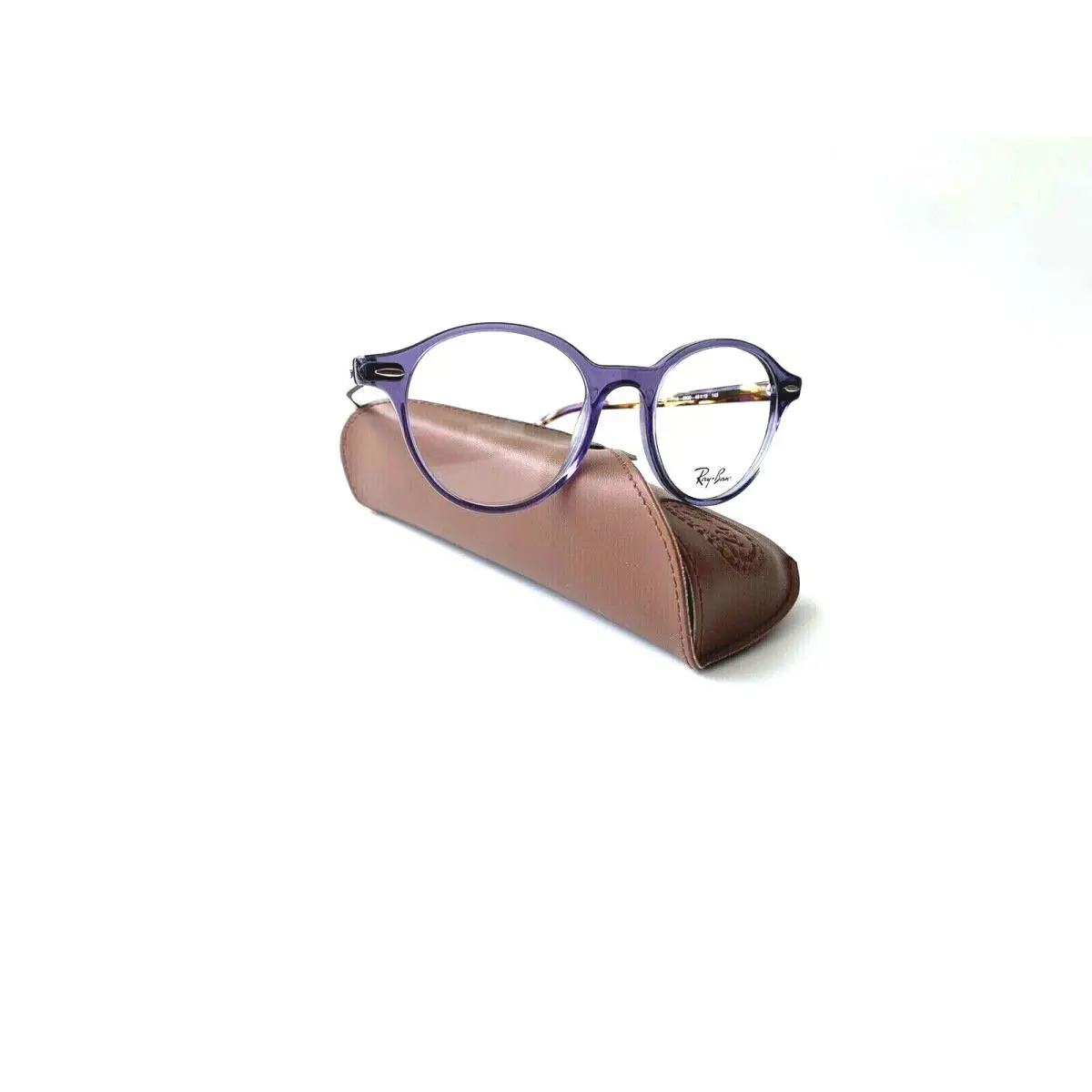 Ray Ban Frames Violet Tort Acetate RX Glasses Round RB 7118 8020 48 19 145