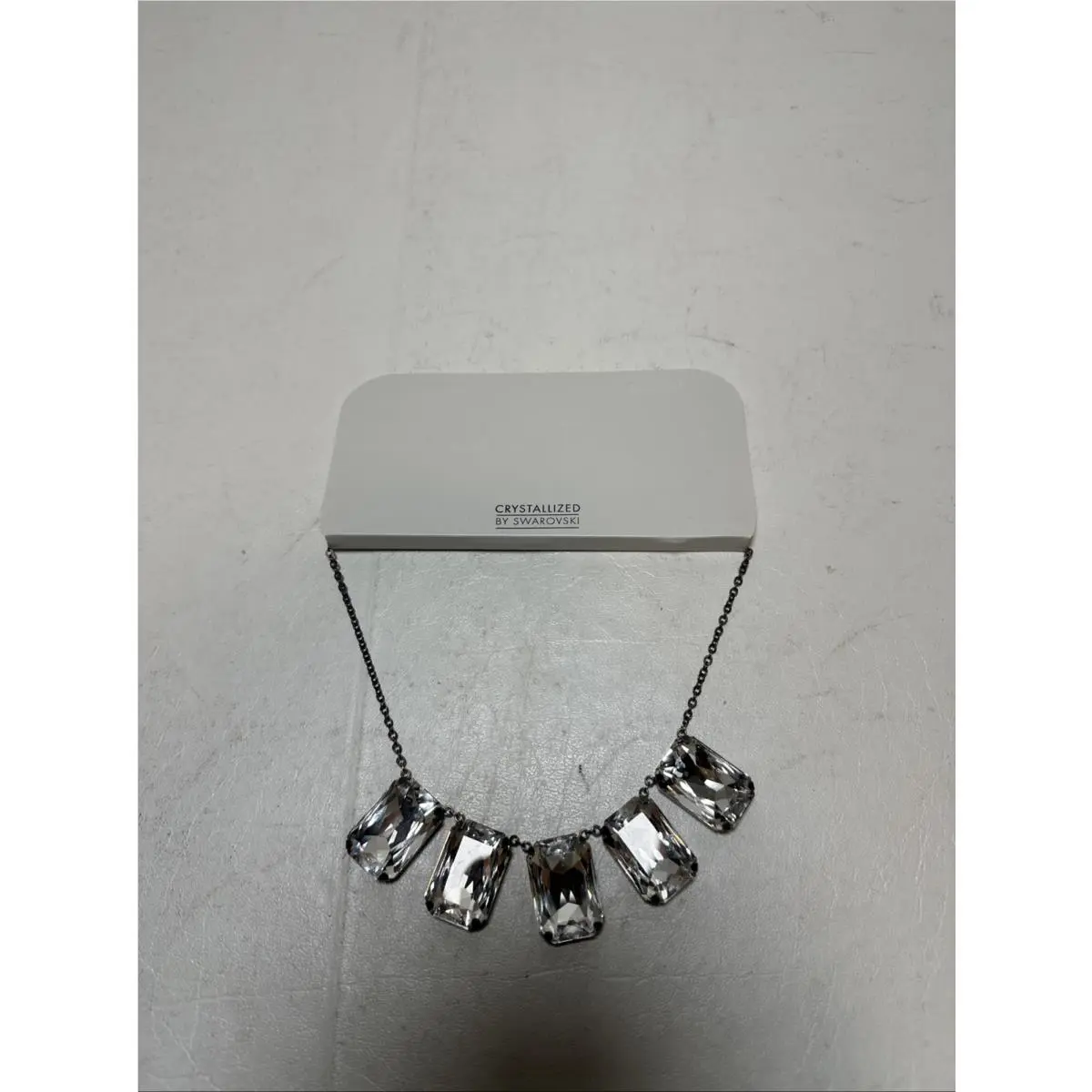 Crystallized By Swarovski Necklace Silver