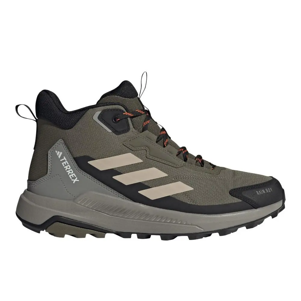 Adidas Terrex Anylander Mid Rain.rdy Hiking Mens Green Sneakers Athletic Shoes - Green