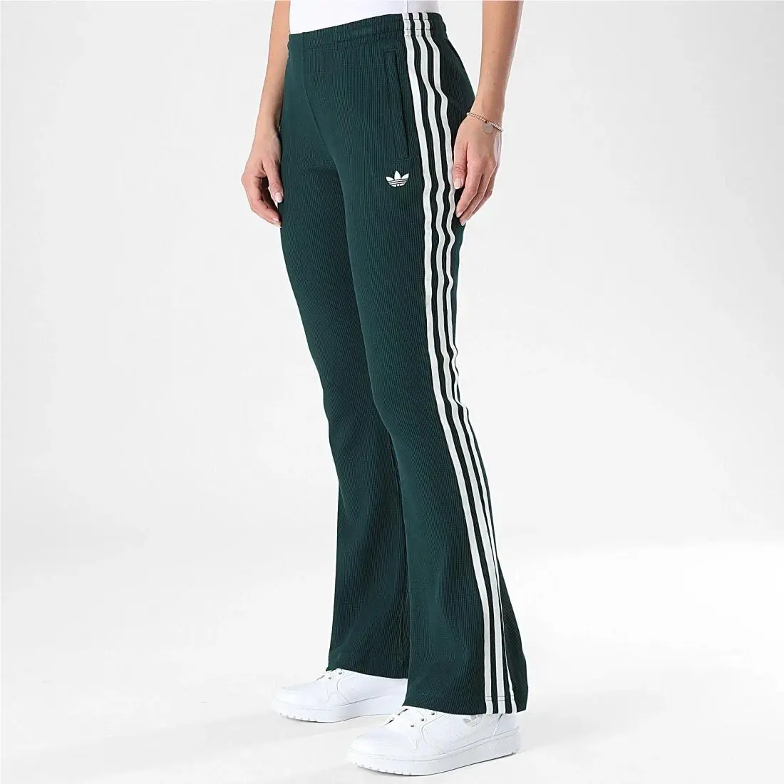 Adidas Women`s Originals Jogger Flared 3-Stripes Waffle Pant KS7794