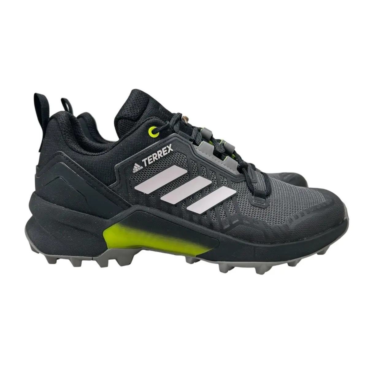 Adidas Terrex Swift R3 Black Grey Solar Yellow Trail Shoes FW2777 Men`s Size 7.5