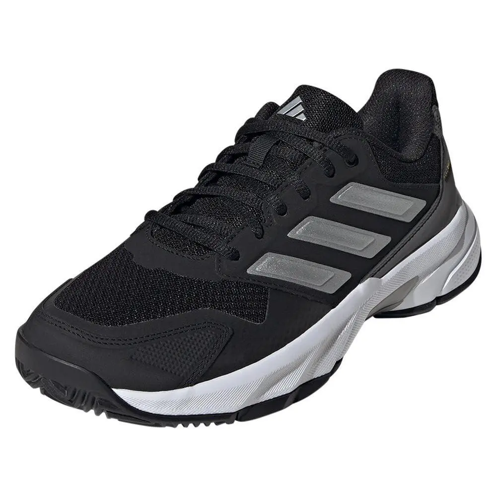 Adidas Women Courtjam Control-3 Tennis Shoes Black/silver Metallic/grey
